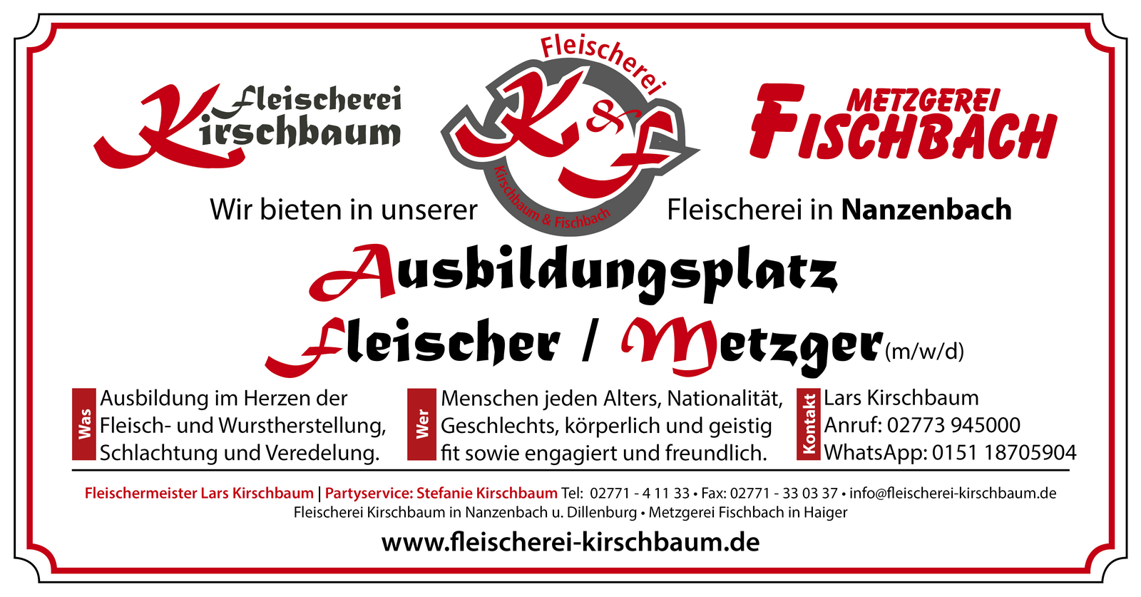 anzeige ausbildungsplatz